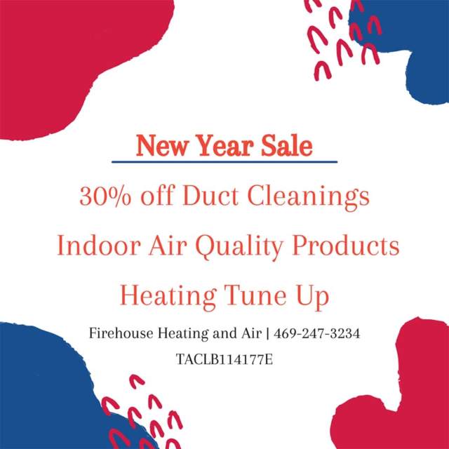 2022 01 New Year Sale Duct Cleanings, Indoor Air Quality Products, Heating Tune Up